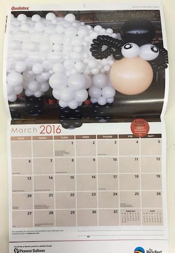 Balloon Blasters in Qualatex Calendar