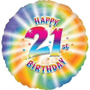 17 Happy 21st Birthday Balloon