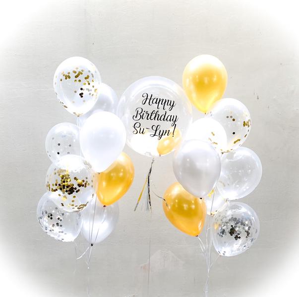Gold and Silver Elegant Balloon Bundles Singapore Delivery