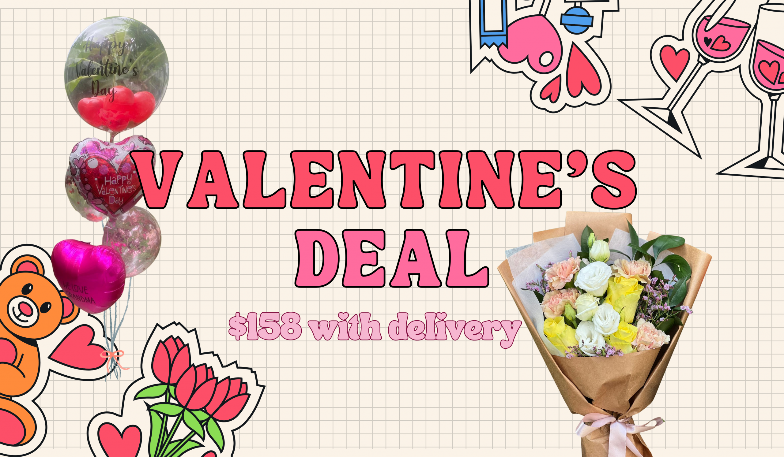 Valentine's Day Balloon Flower 2026